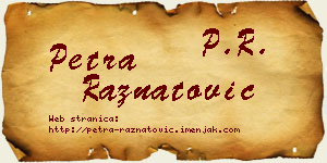 Petra Ražnatović vizit kartica